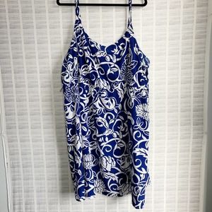 Lane Bryant Blue & White Summer Dress